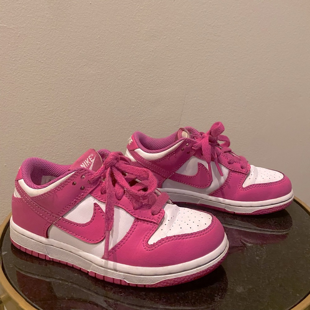 Nike Dunk Low pink and white size 13c